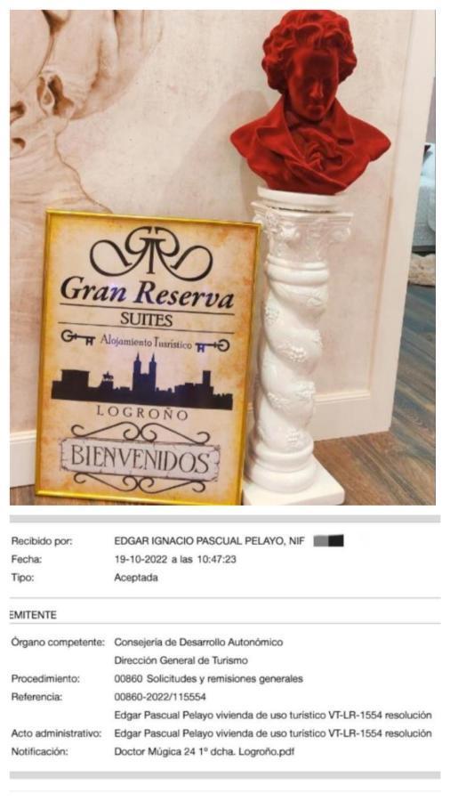 Gran Reserva Suites Centro Alojamiento Entero Logroño Extérieur photo